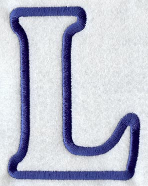 Modern Letter L (Applique) (5 Inch)