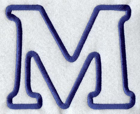 Modern Letter M (Applique) (5 Inch)