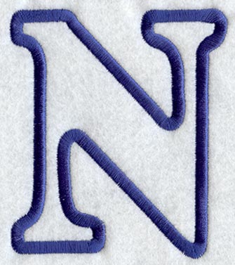 Modern Letter N (Applique) (5 Inch)