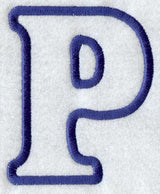 Modern Letter P (Applique) (5 Inch)