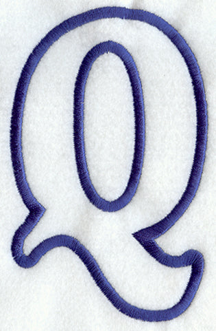 Modern Letter Q (Applique) (5 Inch)