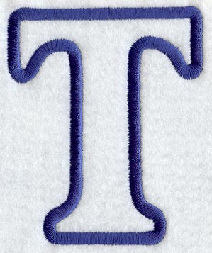 Modern Letter T (Applique) (5 Inch)