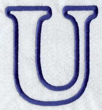 Modern Letter U (Applique) (5 Inch)