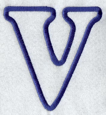Modern Letter V (Applique) (5 Inch)