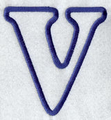 Modern Letter V (Applique) (5 Inch)