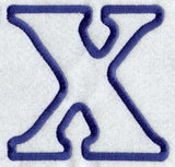 Modern Letter X (Applique) (5 Inch)