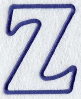 Modern Letter Z (Applique) (5 Inch)