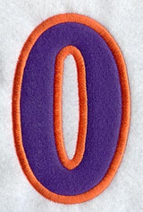 Modern Number 0 (Applique) (5 Inch)