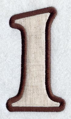 Modern Number 1 (Applique) (5 Inch)