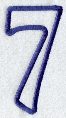 Modern Number 7 (Applique) (5 Inch)