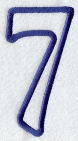 Modern Number 7 (Applique) (5 Inch)