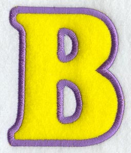 Modern Letter B (Applique) (5 Inch)