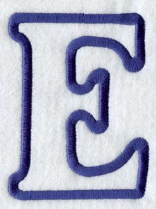 Modern Letter E (Applique) (5 Inch)