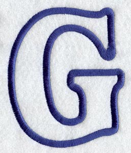 Modern Letter G (Applique) (5 Inch)