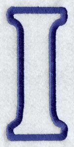 Modern Letter I (Applique) (5 Inch)
