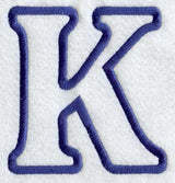 Modern Letter K (Applique) (5 Inch)