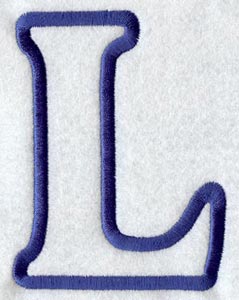 Modern Letter L (Applique) (5 Inch)