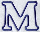 Modern Letter M (Applique) (5 Inch)