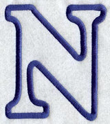 Modern Letter N (Applique) (5 Inch)