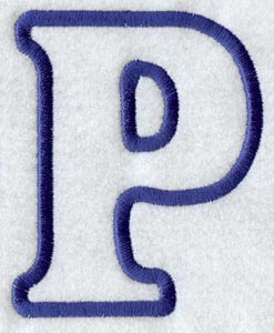 Modern Letter P (Applique) (5 Inch)