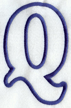 Modern Letter Q (Applique) (5 Inch)