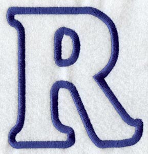 Modern Letter R (Applique) (5 Inch)