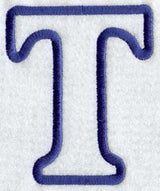 Modern Letter T (Applique) (5 Inch)