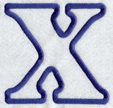 Modern Letter X (Applique) (5 Inch)