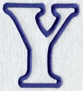 Modern Letter Y (Applique) (5 Inch)