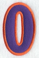 Modern Number 0 (Applique) (5 Inch)