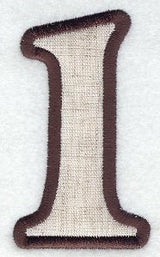 Modern Number 1 (Applique) (5 Inch)