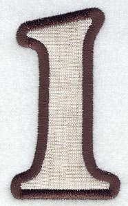 Modern Number 1 (Applique) (5 Inch)