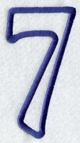 Modern Number 7 (Applique) (5 Inch)