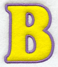 Modern Letter B (Applique) (5 Inch)