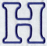 Modern Letter H (Applique) (5 Inch)