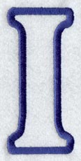 Modern Letter I (Applique) (5 Inch)