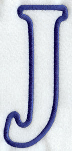 Modern Letter J (Applique) (5 Inch)
