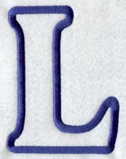 Modern Letter L (Applique) (5 Inch)