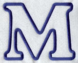 Modern Letter M (Applique) (5 Inch)