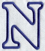 Modern Letter N (Applique) (5 Inch)