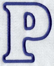 Modern Letter P (Applique) (5 Inch)