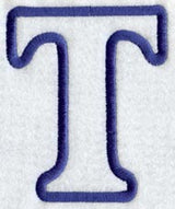 Modern Letter T (Applique) (5 Inch)