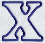 Modern Letter X (Applique) (5 Inch)