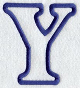 Modern Letter Y (Applique) (5 Inch)