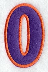 Modern Number 0 (Applique) (5 Inch)