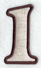 Modern Number 1 (Applique) (5 Inch)