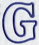 Modern Letter G (Applique) (5 Inch)