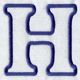 Modern Letter H (Applique) (5 Inch)