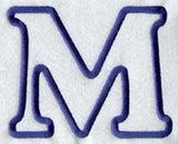 Modern Letter M (Applique) (5 Inch)