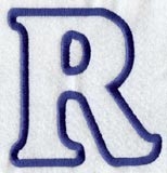 Modern Letter R (Applique) (5 Inch)
